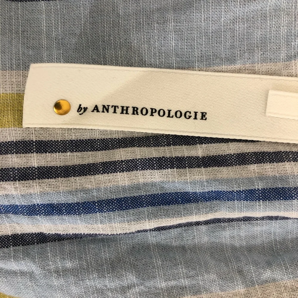 Anthropologie Striped Gauzy Tie Front Babydoll Dress Size Small - Picture 9 of 11